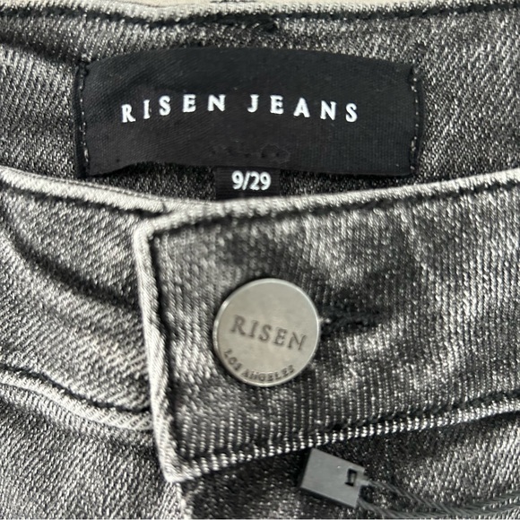 RISEN Dark Grey Distressed NEW Jean Shorts 9/29 - Picture 4 of 8